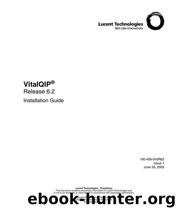 VitalQIPÂ® Release 6.2 Installation Guide by Unknown