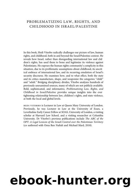 Viterbo, Hedi - Problematizing Law, Rights, and Childhood in Israel Palestine by Cambridge University Press (2021)