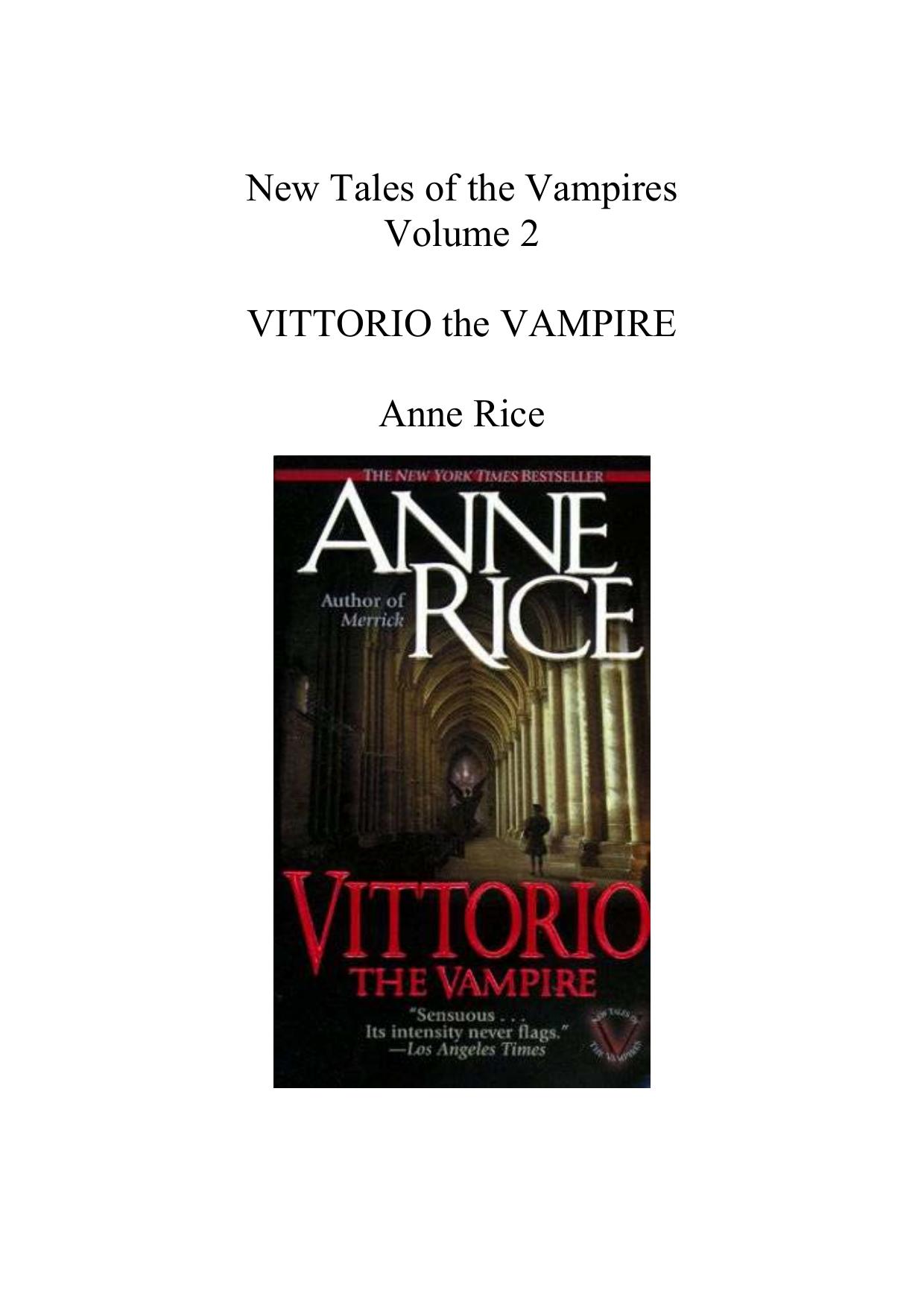 Vittorio the Vampire by Anne Rice