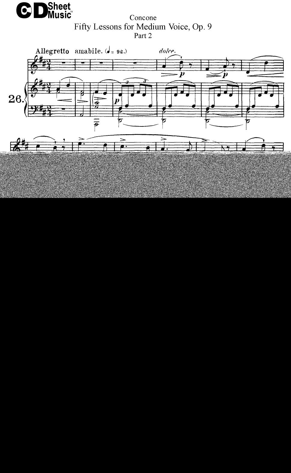 Vocal Exercises: Concone, 50 Lessons for Medium by WBaxley Music Subito Music Corp & Stephens Pub. Co