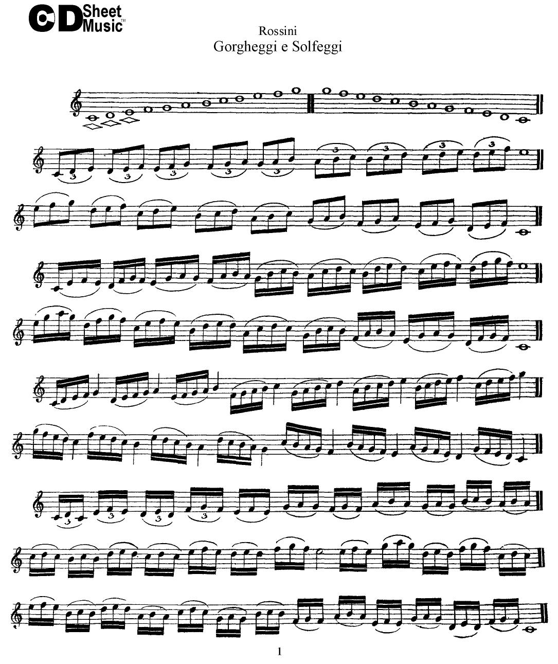 Vocal Exercises: Rossini by WBaxley Music Subito Music Corp & Stephens Pub. Co