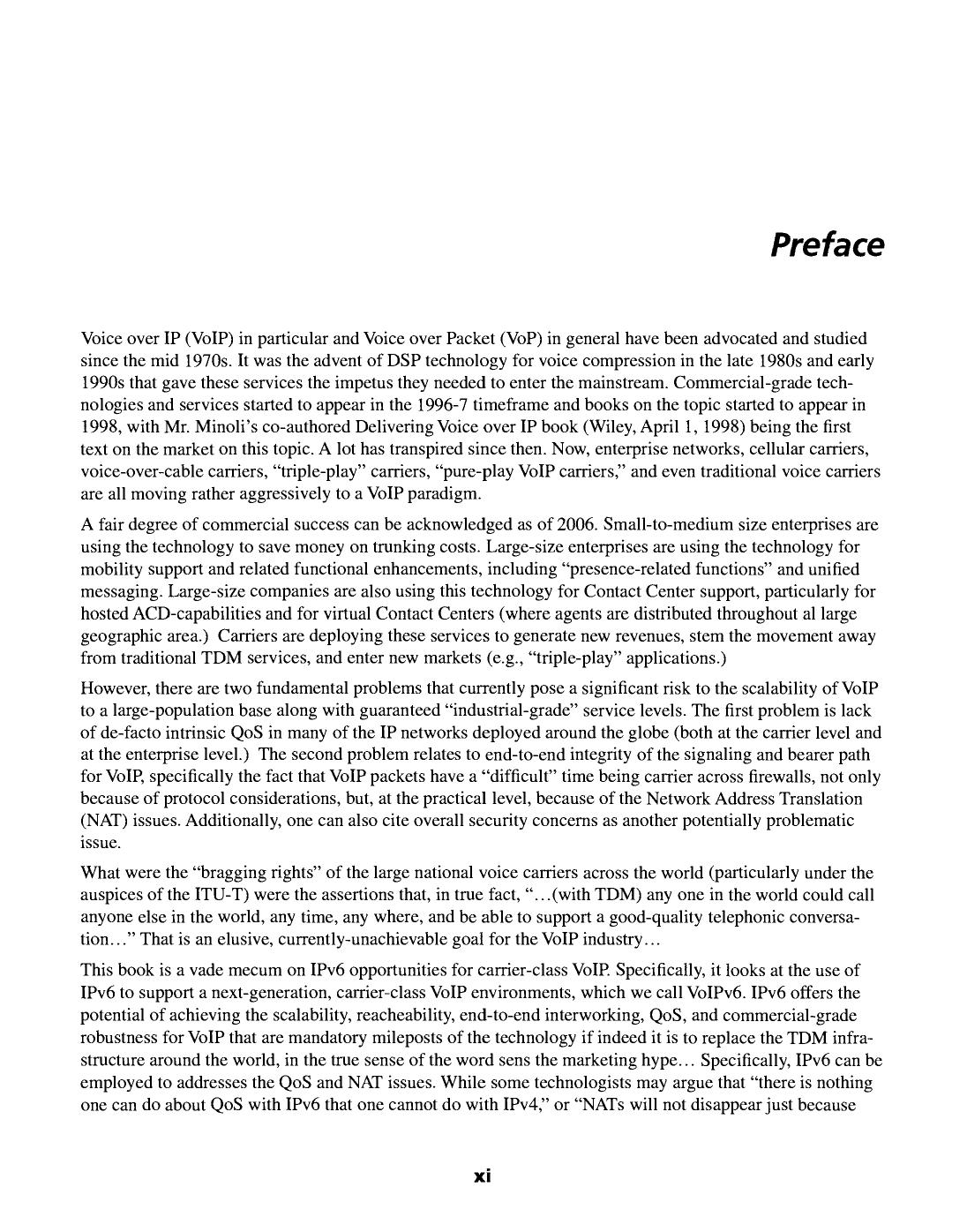 Voice Over IPv6. Architectures for Next Generation Vol: P Networks by Daniel Minoli (Auth.)