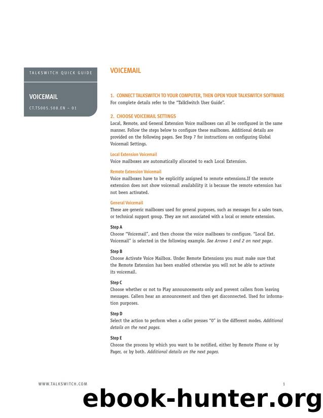 Voicemail by TalkSwitch