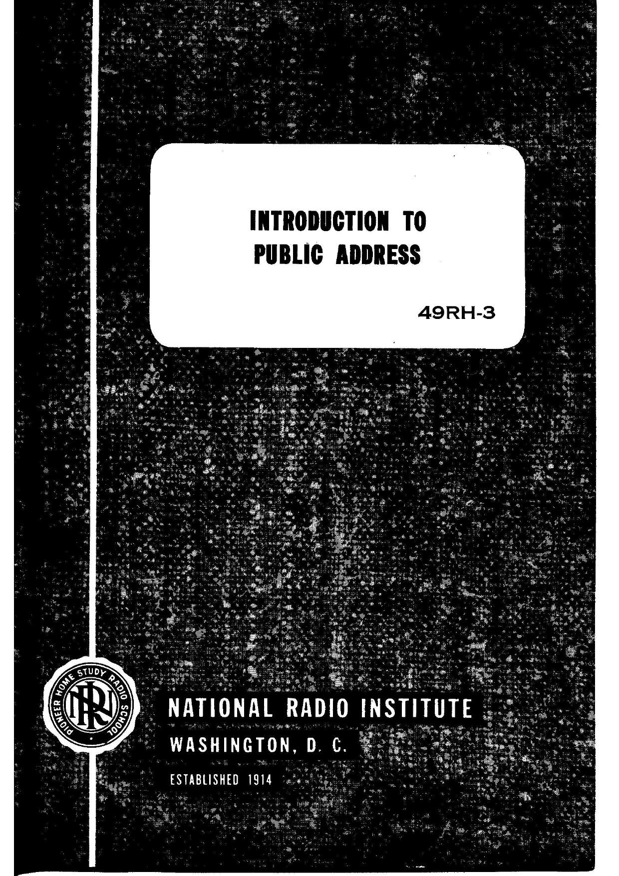 Vol 49 - Introduction To Public Address.pdf by Introduction To Public Address