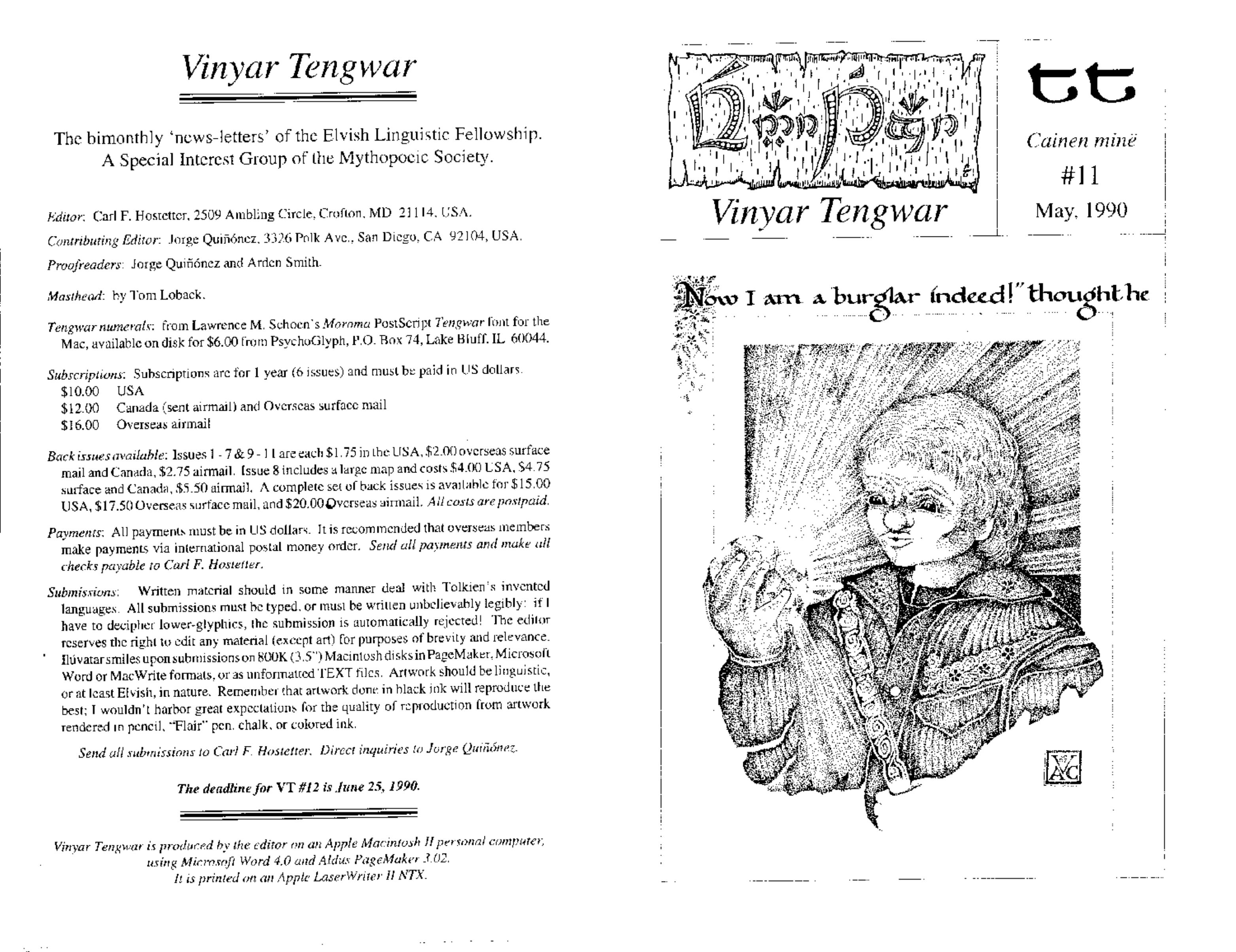 Vol. 11: Vinyar Tengwar by J. R. R. Tolkien