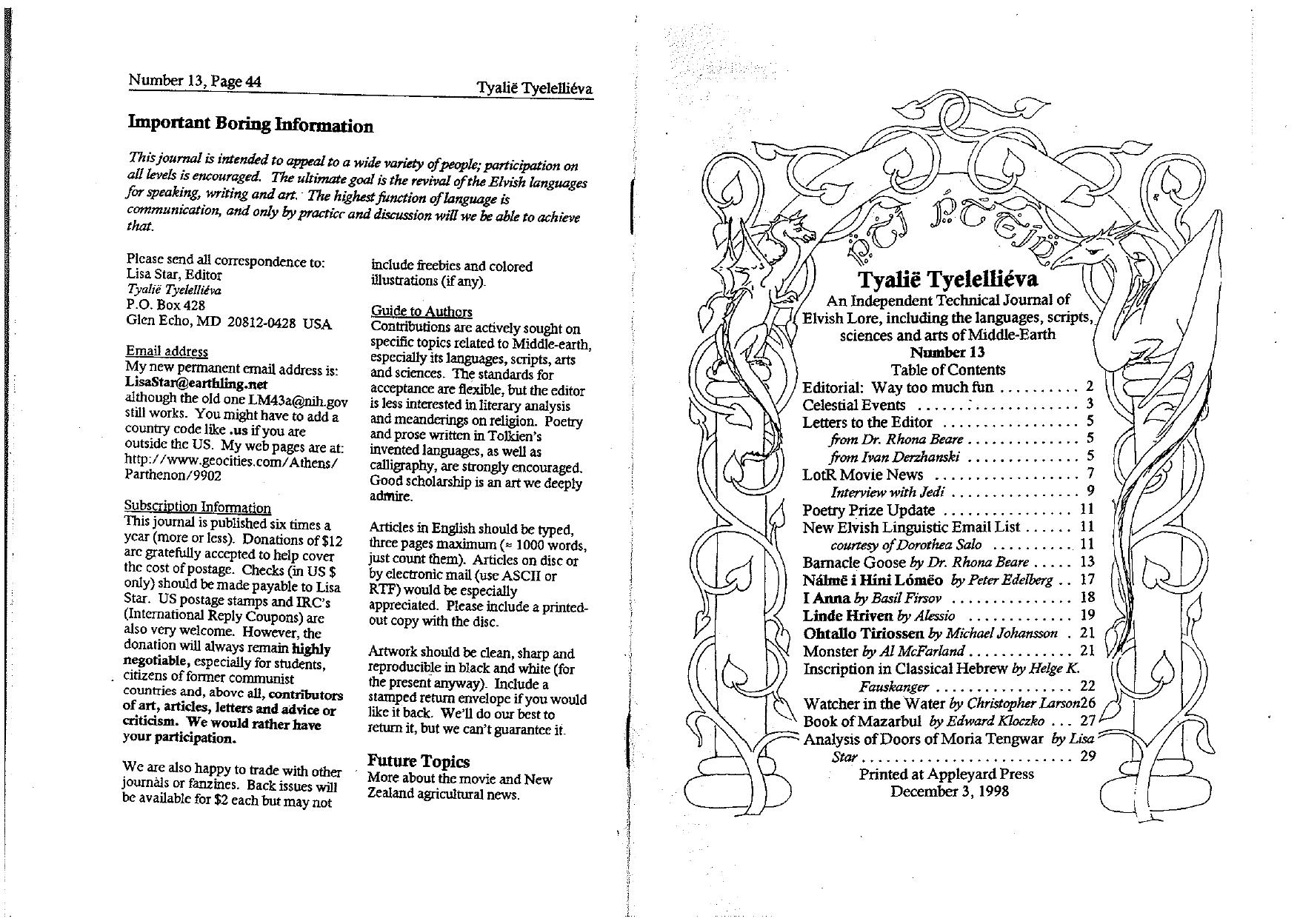 Vol. 13: Tyalie Tyelellieva by J. R. R. Tolkien
