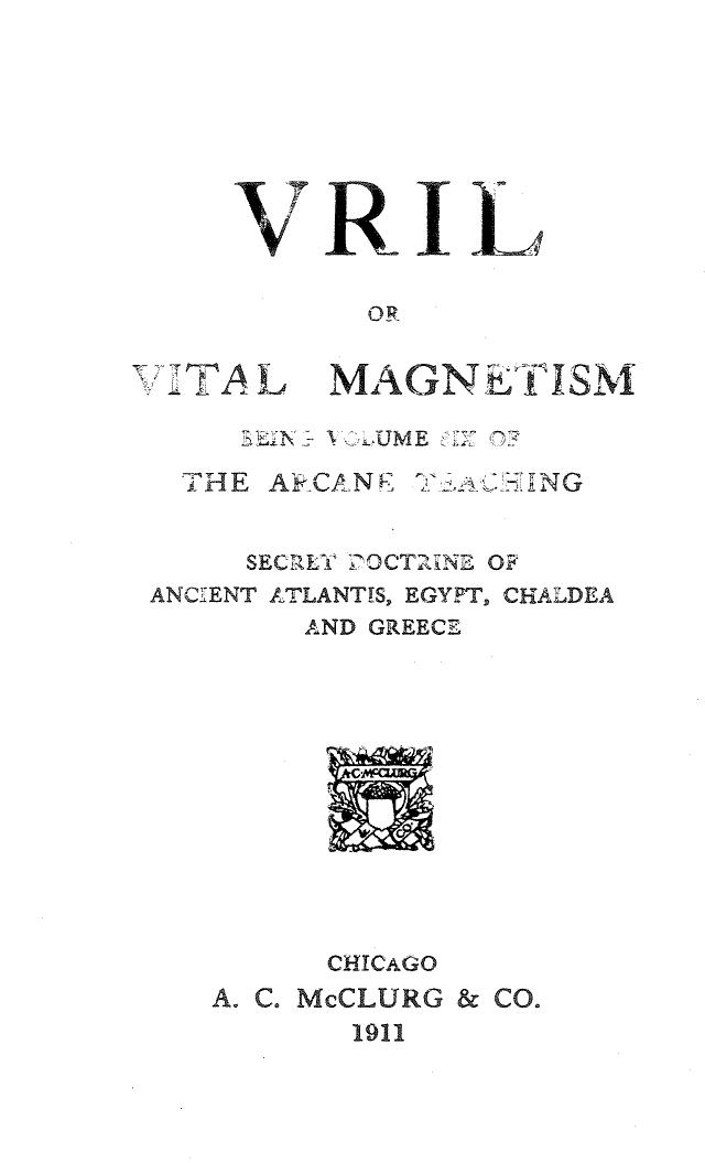 Vril or Vital Magnetism by Unknown