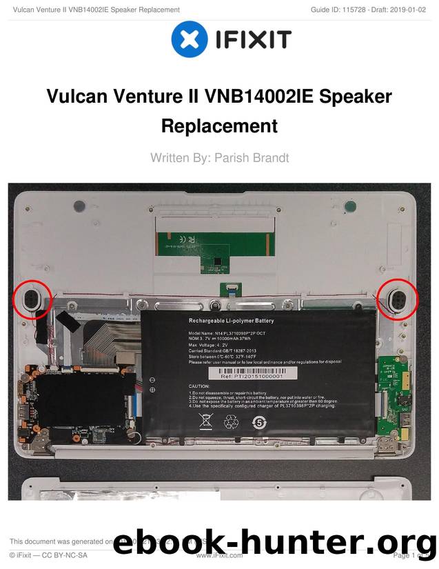 Vulcan Venture II VNB14002IE Speaker Replacement by Unknown