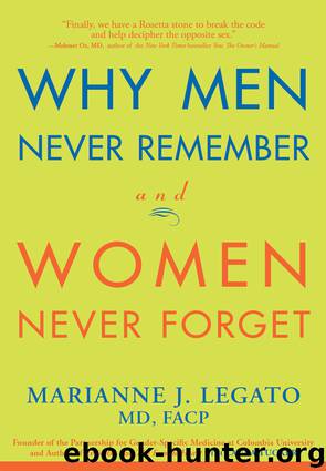 WHY MEN NEVER REMEMBER and WOMEN NEVER FORGET by MARIANNE J. LEGATO MD FACP