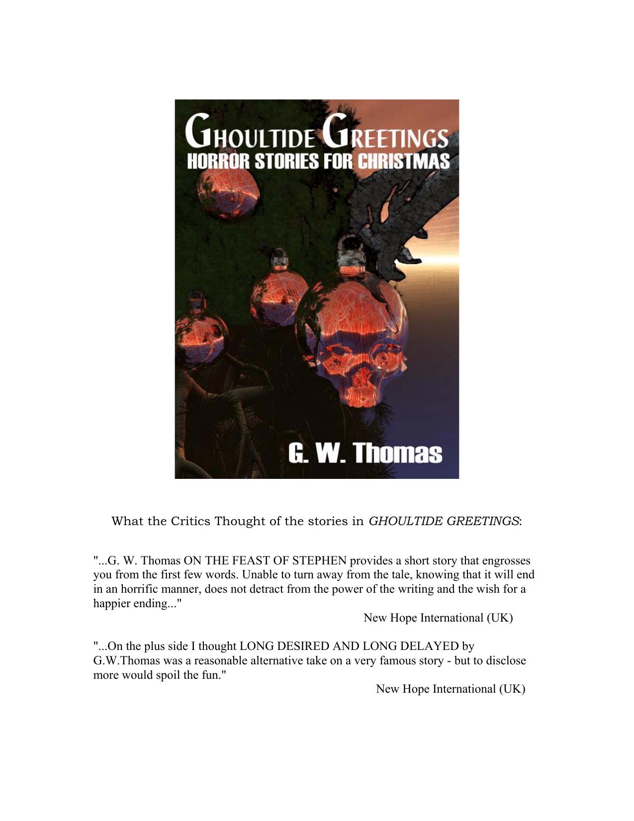 WINTER TALES: Ghost Stories For Christmas by Gary Thomas