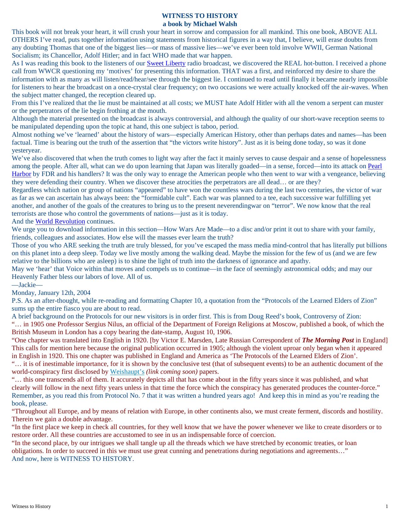 WITNESS TO HISTORY by PLEASE-WAIT