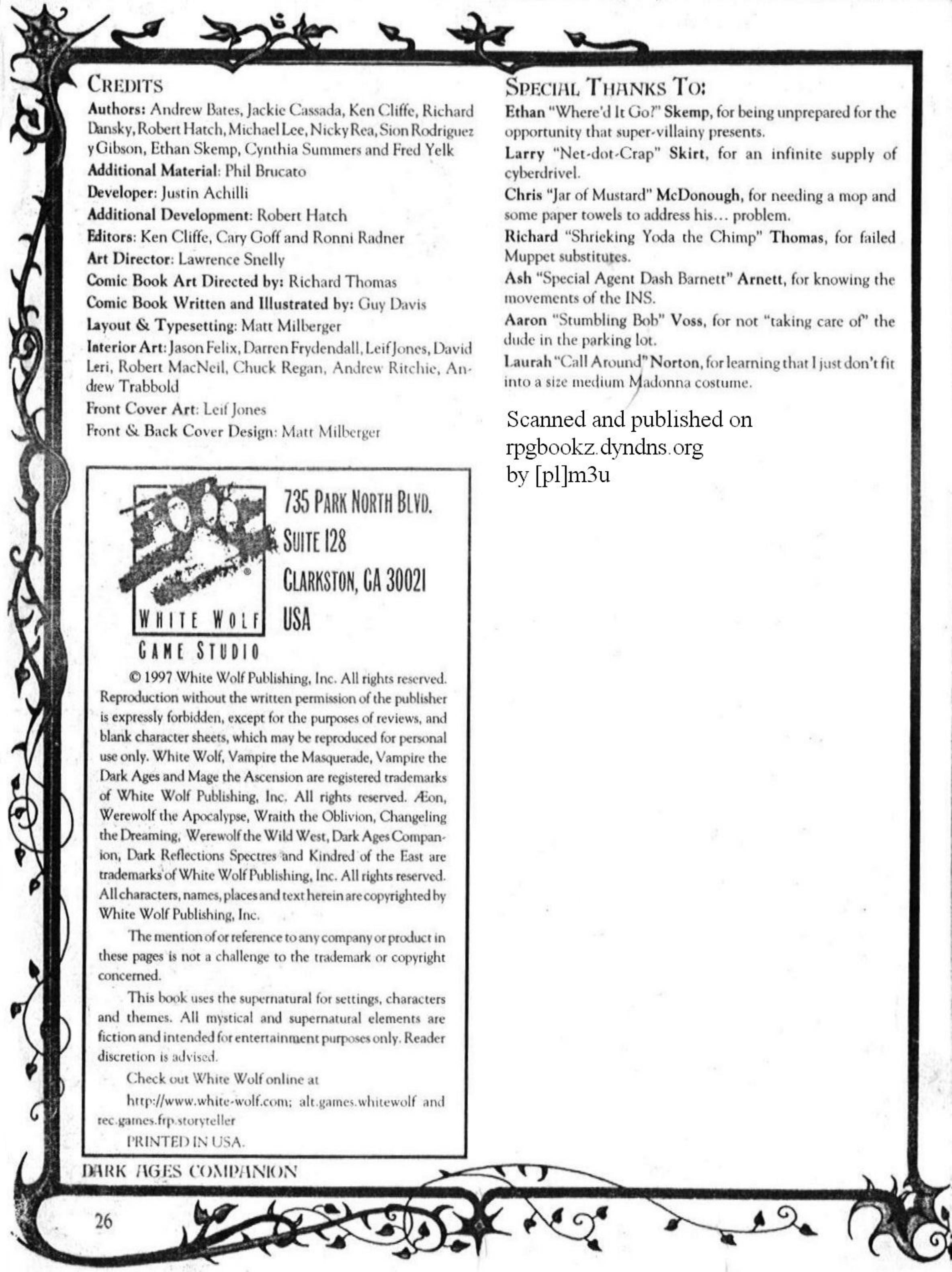 WOD - Vampire - The Dark Ages by Companion