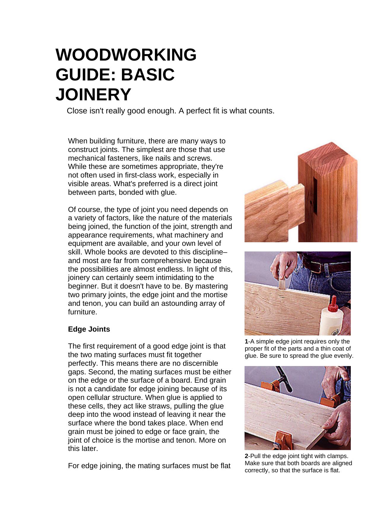 WOODWORKING GUIDE: BASIC JOINERY by Home