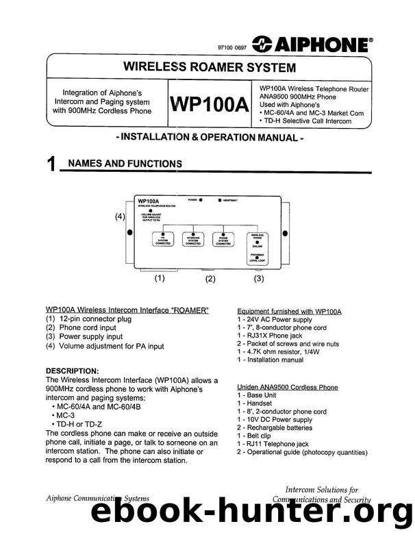 WP100A Wireless Roamer System Instructions by Unknown