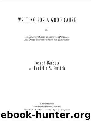 WRITING FOR A GOOD CAUSE by Furlich Danielle & Barbato Joseph