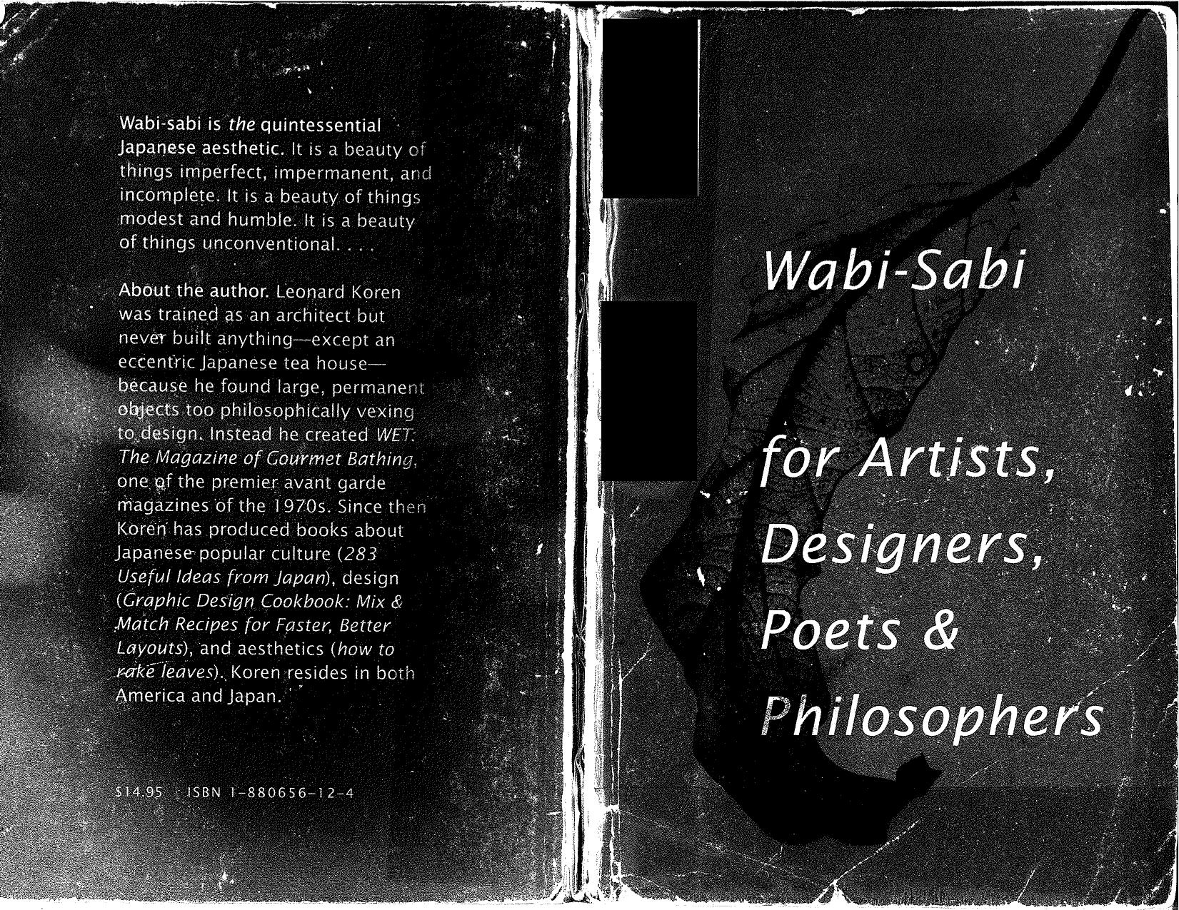 Wabi-Sabi: for Artists, Designers, Poets & Philosophers by Leonard Koren