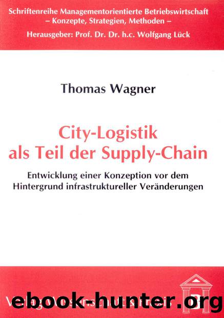 Wagner by City-Logistik als Teil der Supply-Chain (9783896448675)