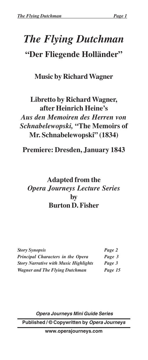 Wagner's The Flying Dutchman by Unknown