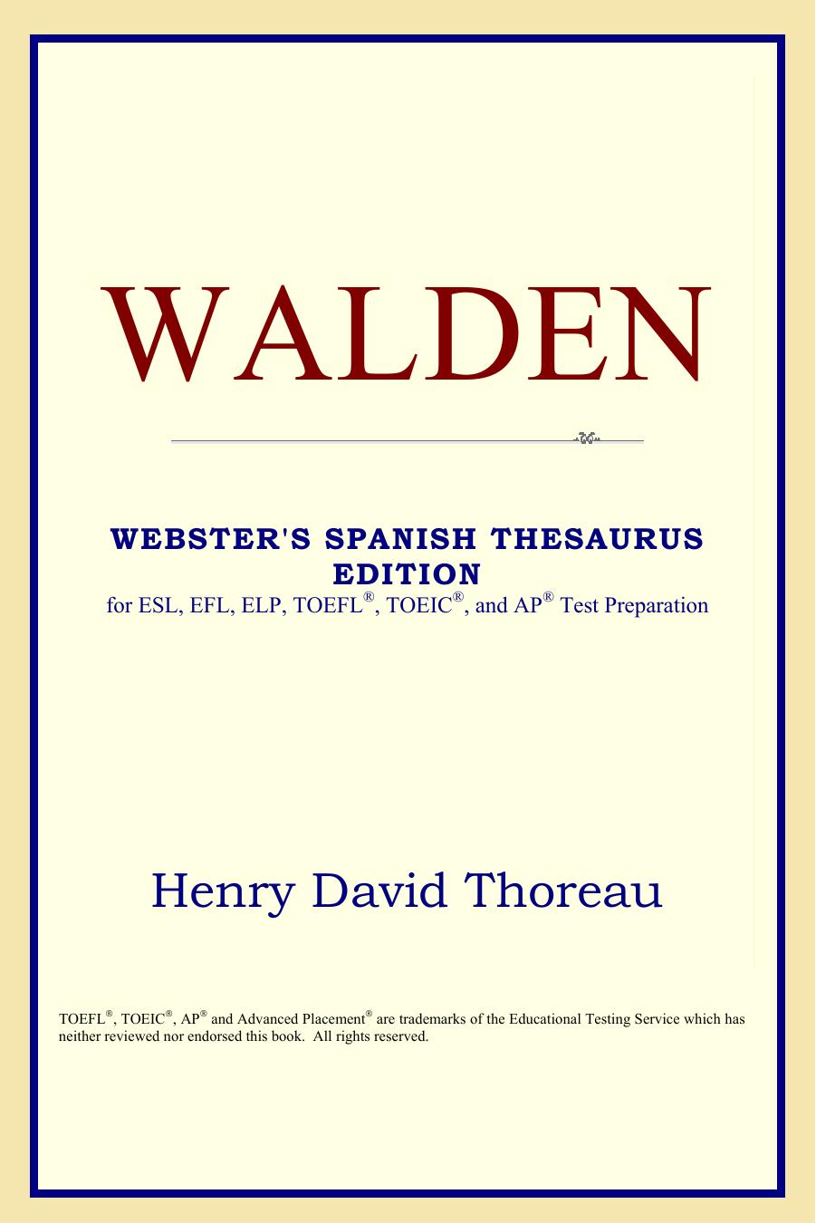 Walden by Henry David Thoreau