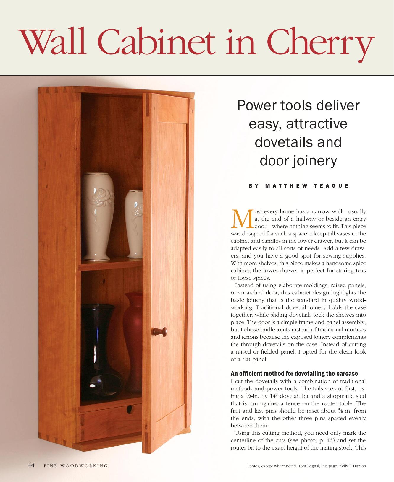 Wall Cabinet in Cherry by Matthew Teague