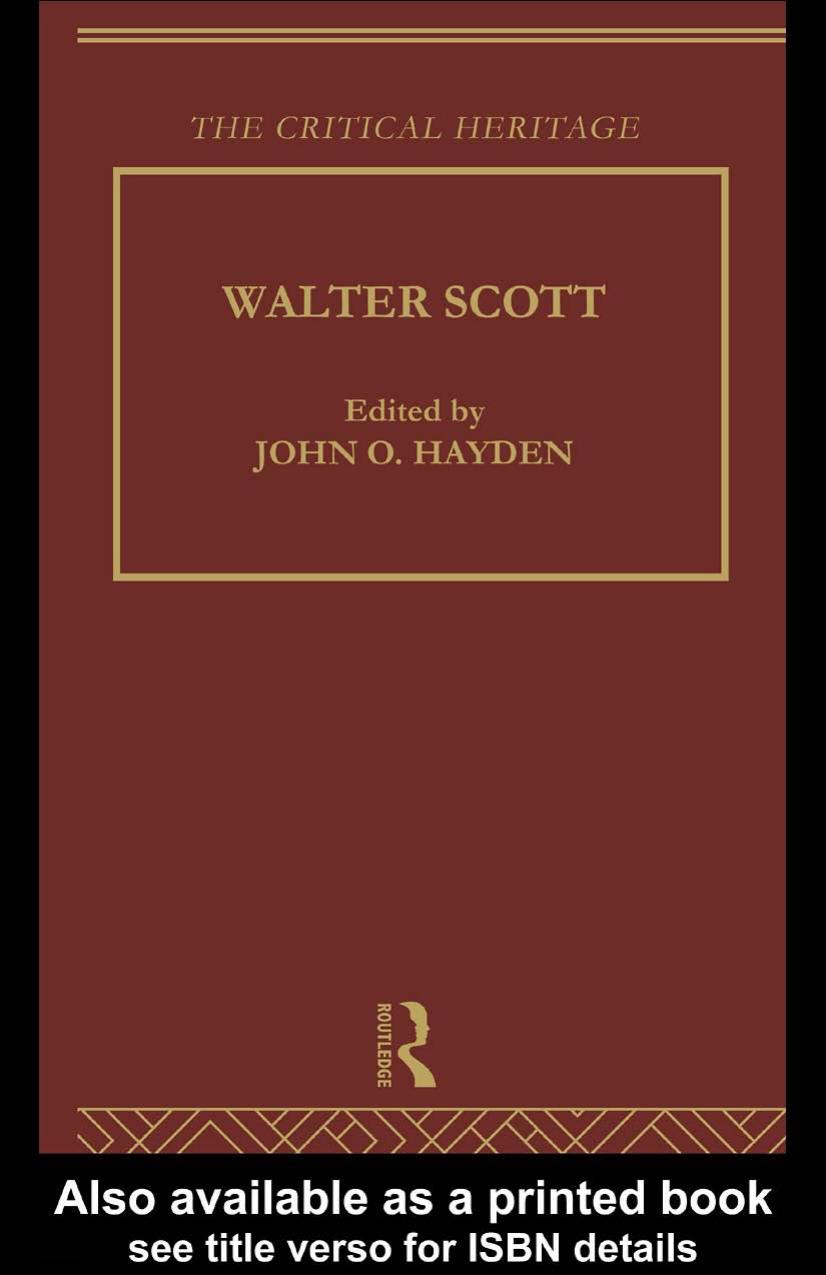 Walter Scott: The Critical Heritage by JOHN O.HAYDEN (edt)