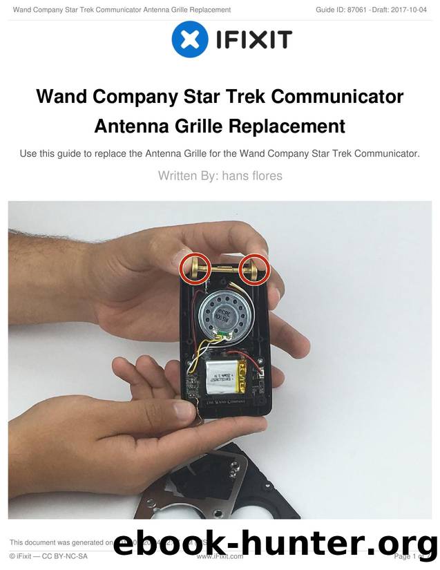 Wand Company Star Trek Communicator Antenna Grille Replacement by Unknown