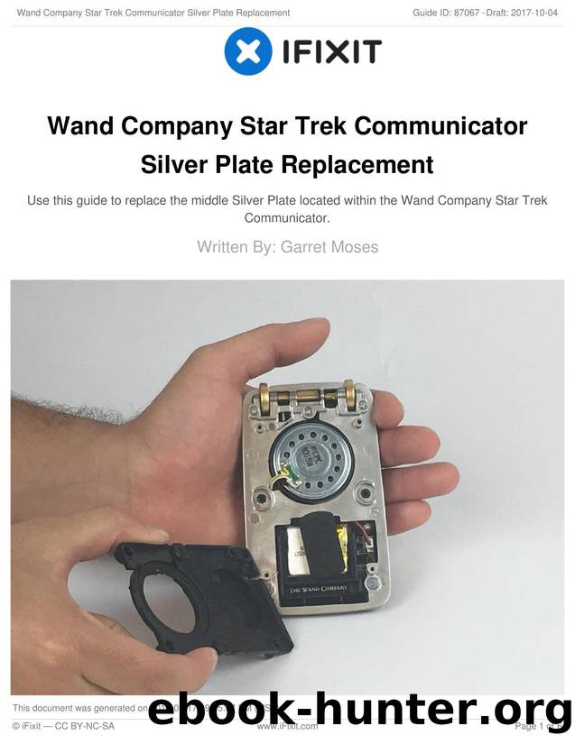 Wand Company Star Trek Communicator Silver Plate Replacement by Unknown
