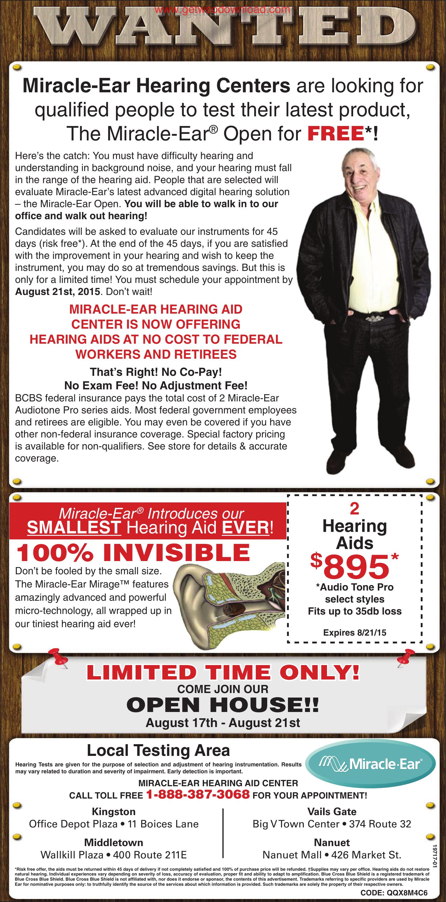 Wanted Miracle Ear by Unknown