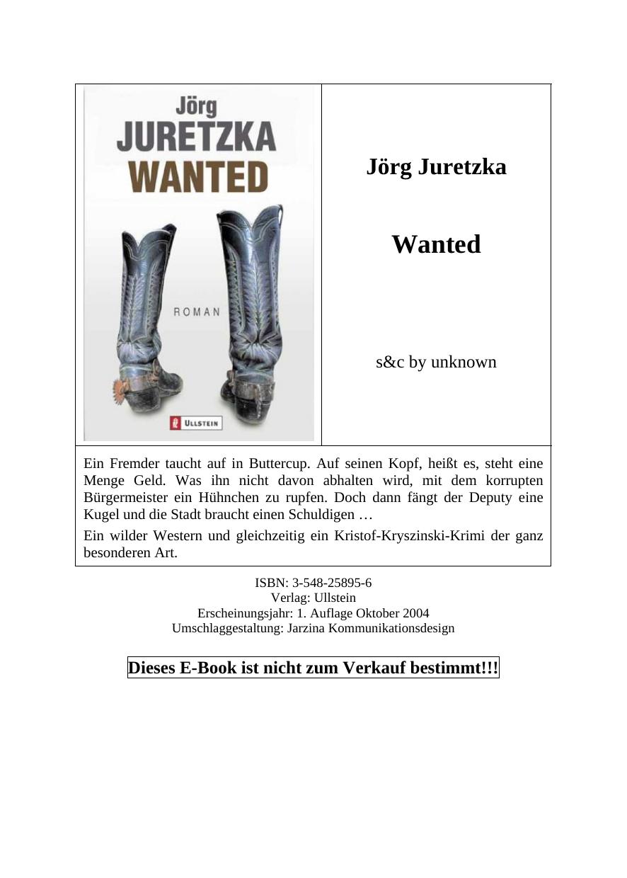 Wanted by Jörg Juretzka