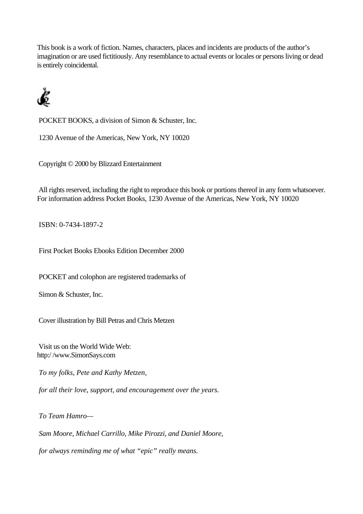 Warcraft - (2000) Of Blood And Honor by Chris Metzen