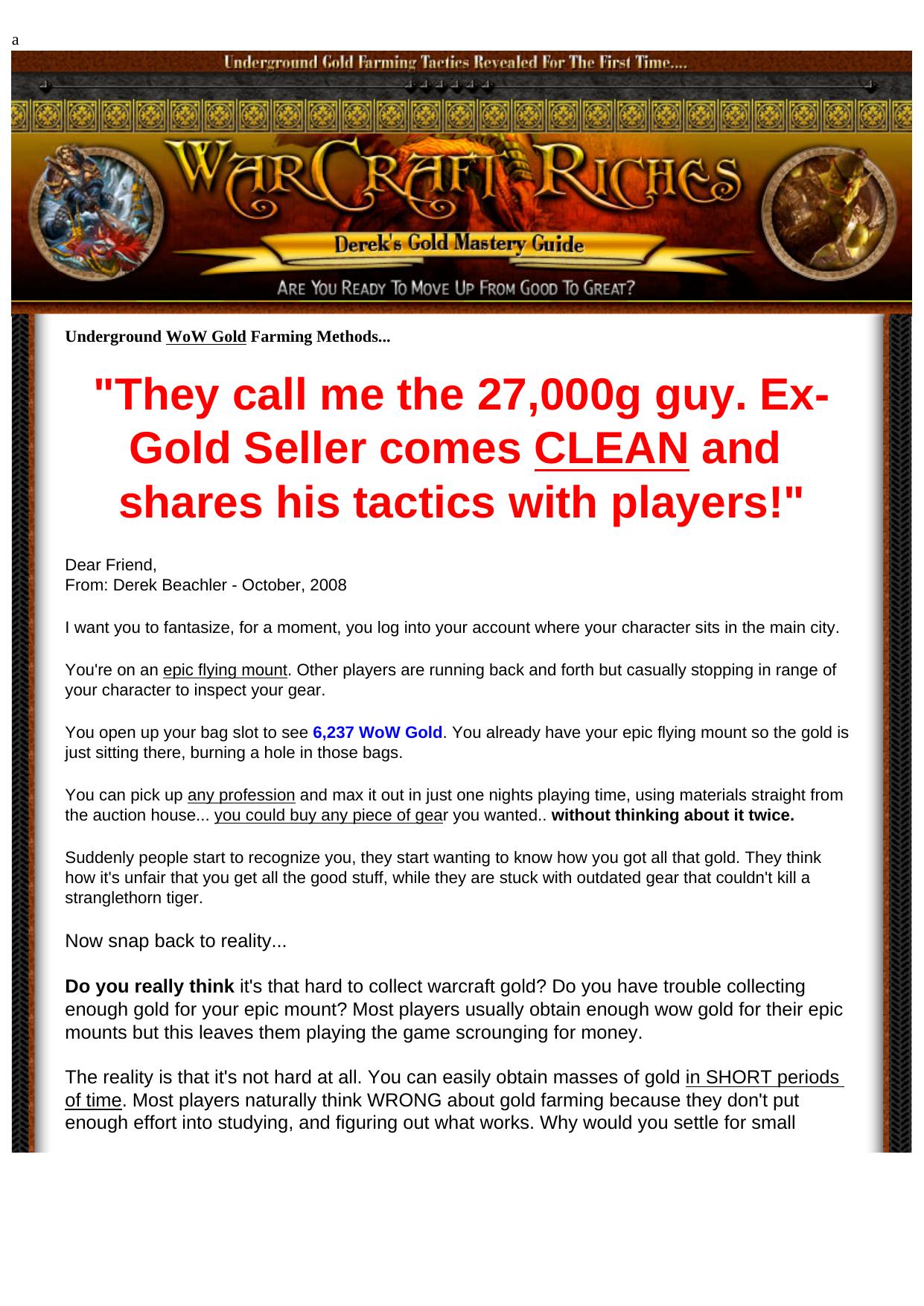 Warcraft Riches - Highest Converting WoW Guide. by Best of Kuszter's Collection