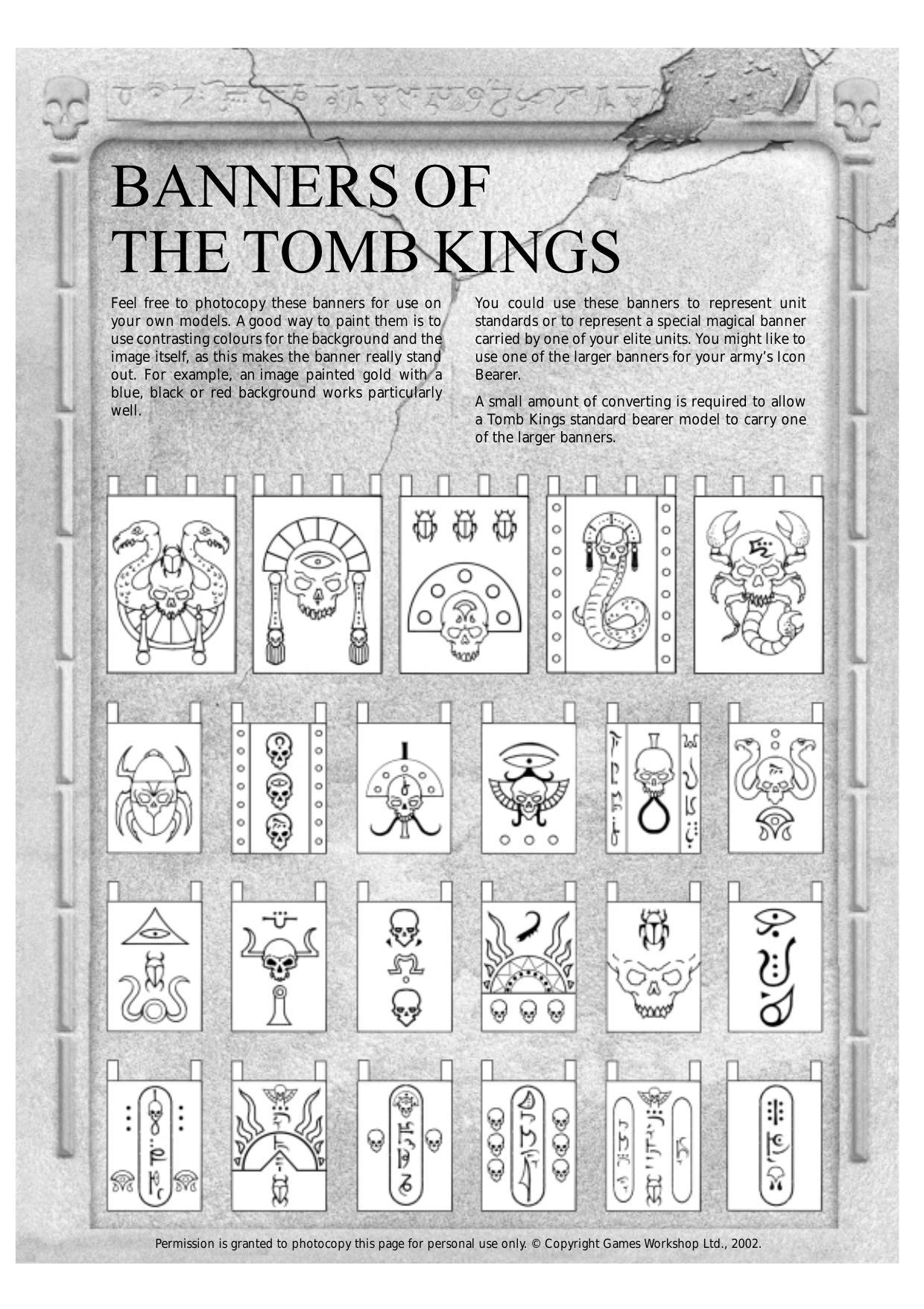 Warhammer Banners of the Tomb Kings by Unknown