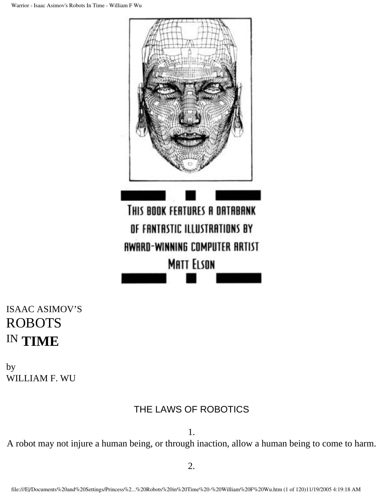 Warrior - Isaac Asimov's Robots In Time - William F Wu by William F Wu