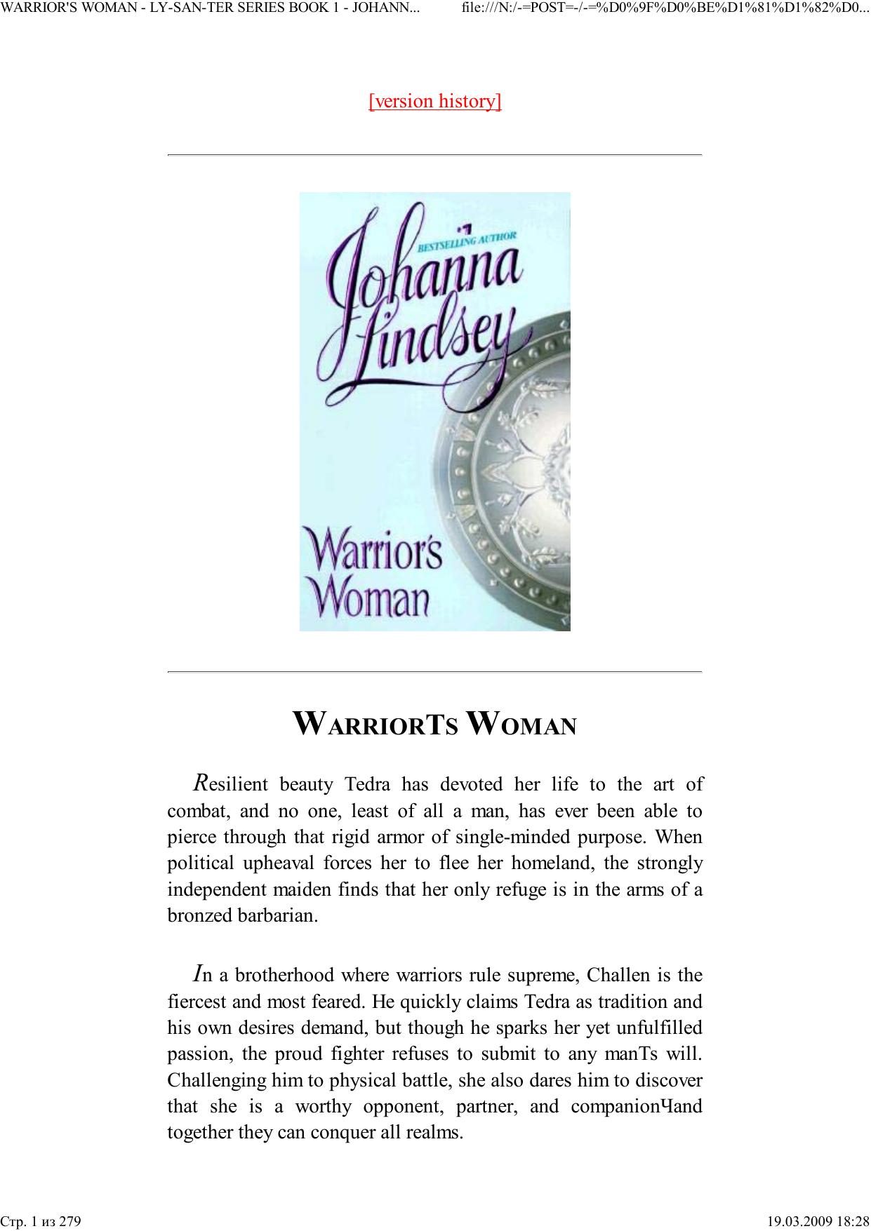 Warrior's Woman by Johanna Lindsey
