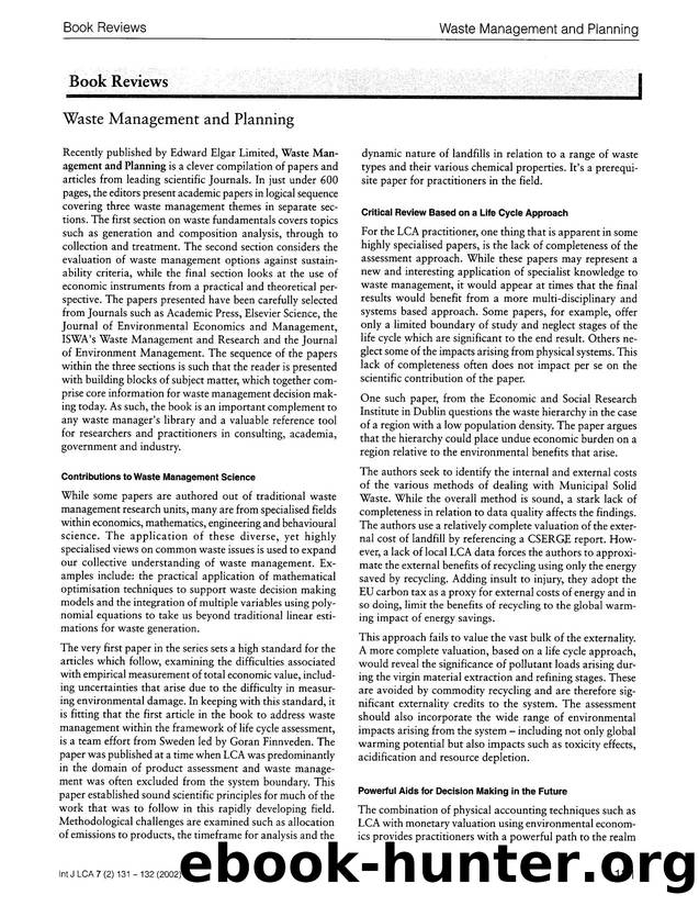 Waste management and planning by Unknown