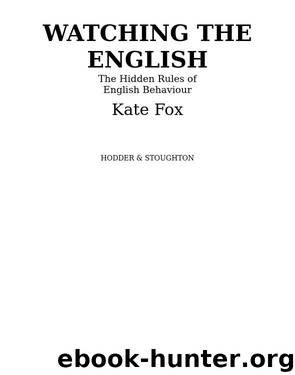 Watching the English by Unknown