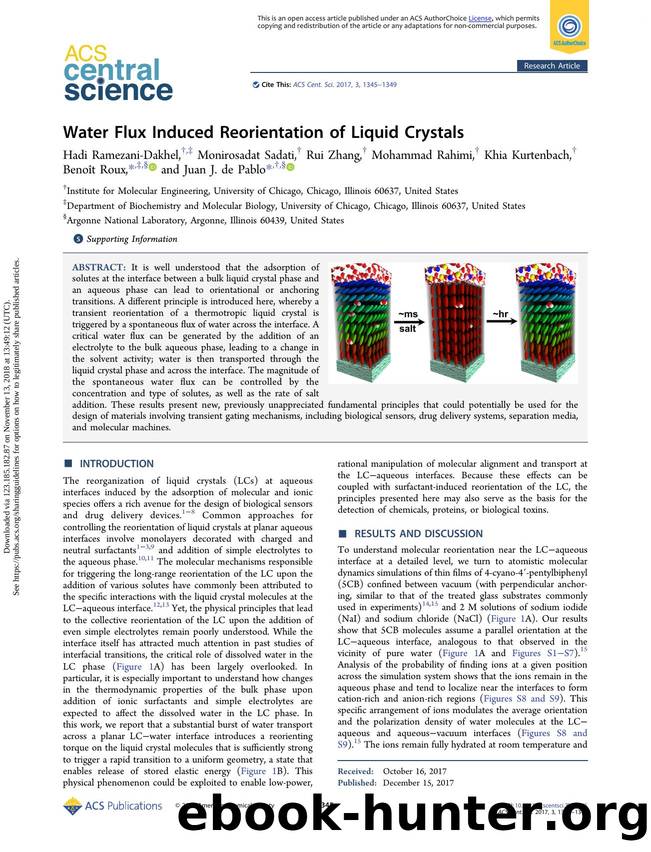 Water Flux Induced Reorientation of Liquid Crystals by unknow