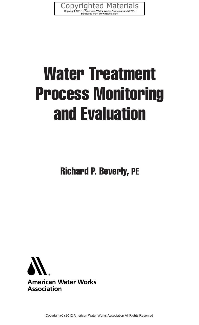 Water Treatment Process Monitoring and Evaluation by 4<8=8AB@0B>@