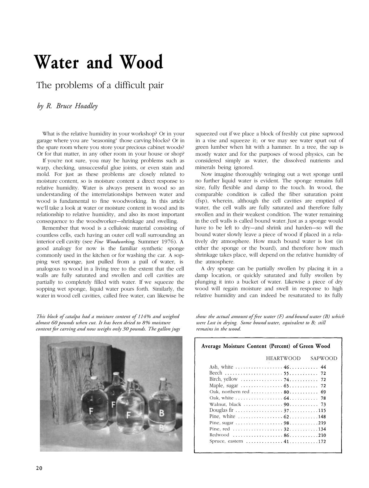 Water and Wood by R. Bruce Hoadley