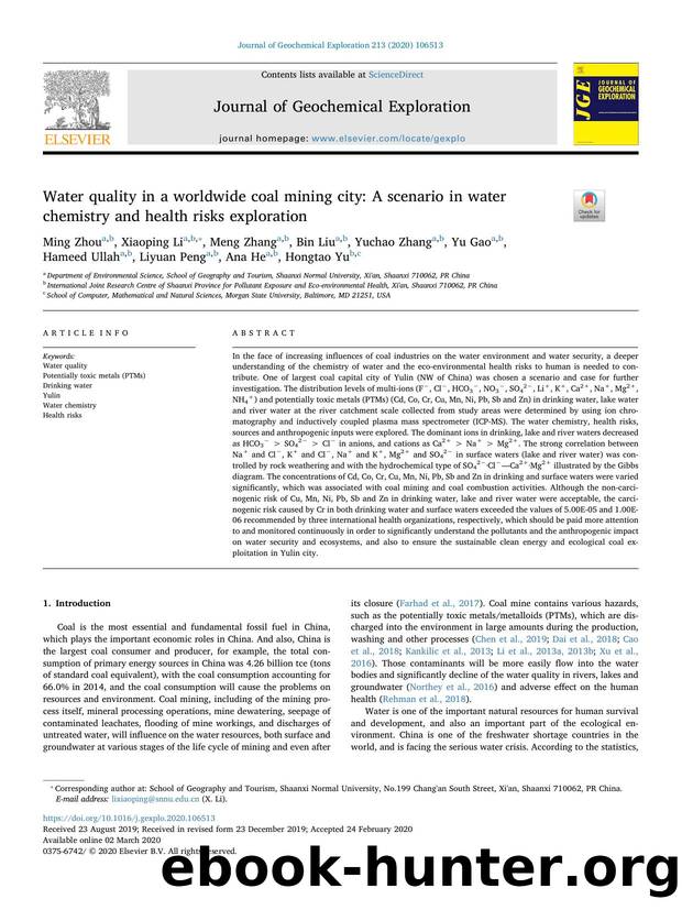 Water quality in a worldwide coal mining city_ A scenario in water chemistry and health risks exploration by unknow