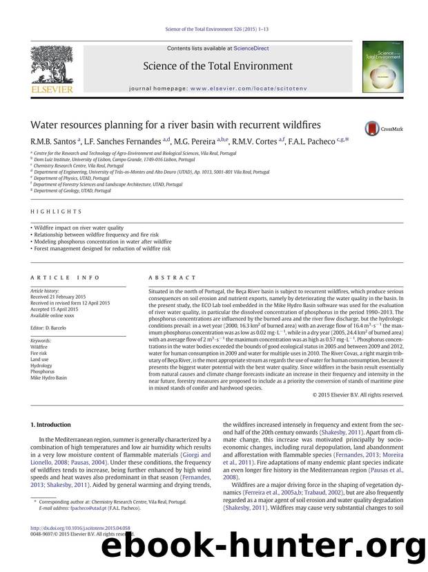 Water resources planning for a river basin with recurrent wildfires by R.M.B. Santos & L.F. Sanches Fernandes & M.G. Pereira & R.M.V. Cortes & F.A.L. Pacheco