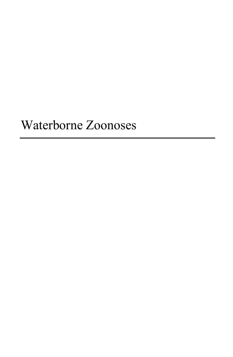Waterborne Zoonoses: Identification, Causes and Control (Who Emerging Issues in Water & Infectious Disease) by J. A. Cotruvo A. Dufour G. Rees