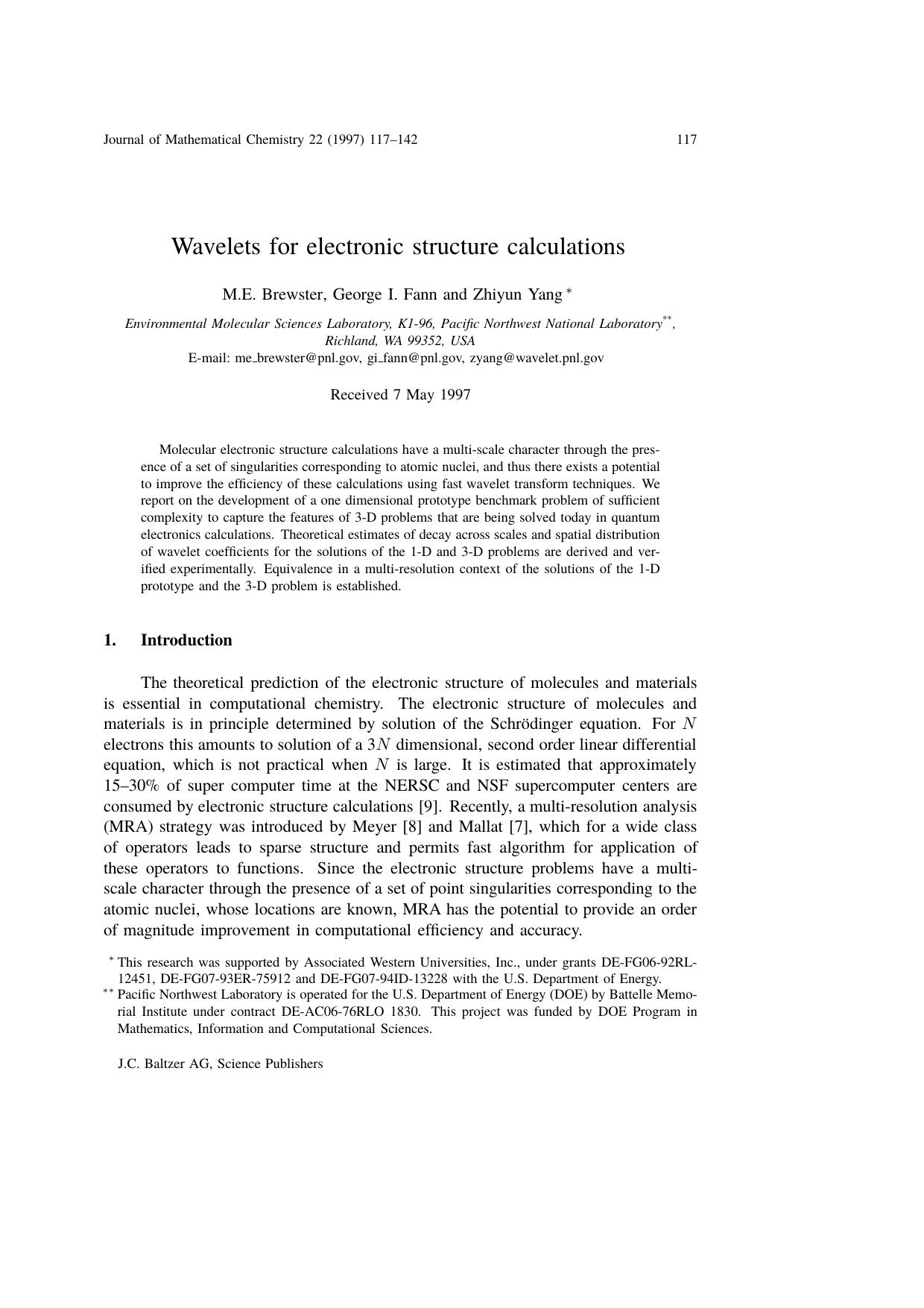 Wavelets for electronic structure calculations by Unknown