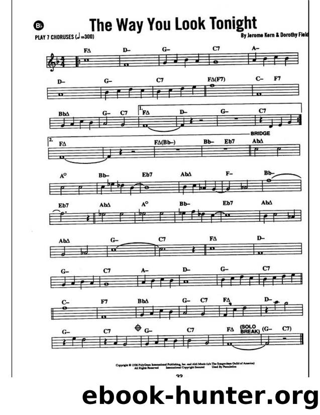 Way You Look Tonight Alt (Bb) by Unknown