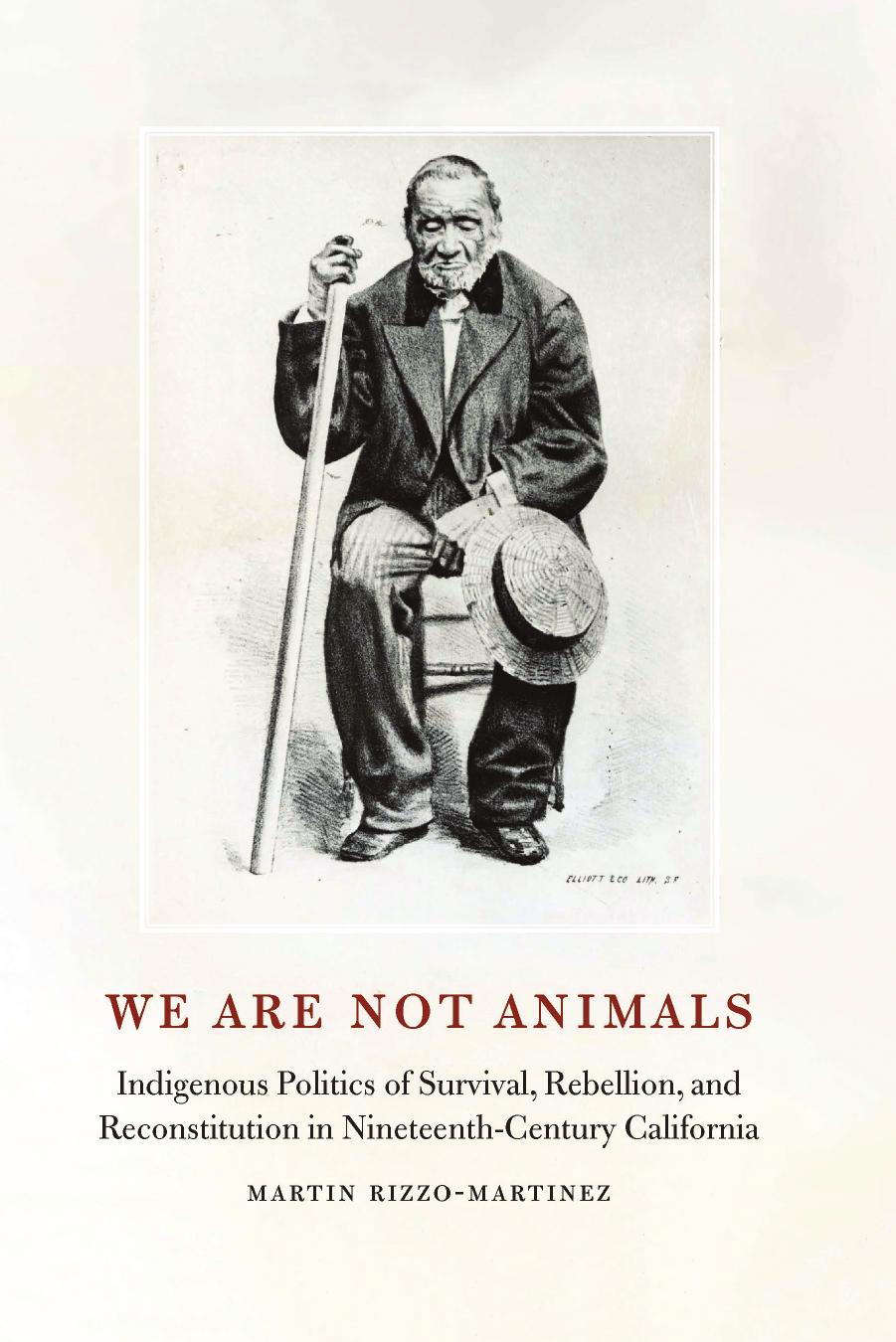 We Are Not Animals: Indigenous Politics of Survival, Rebellion, and Reconstitution in Nineteenth-Century California by Martin Rizzo-Martinez