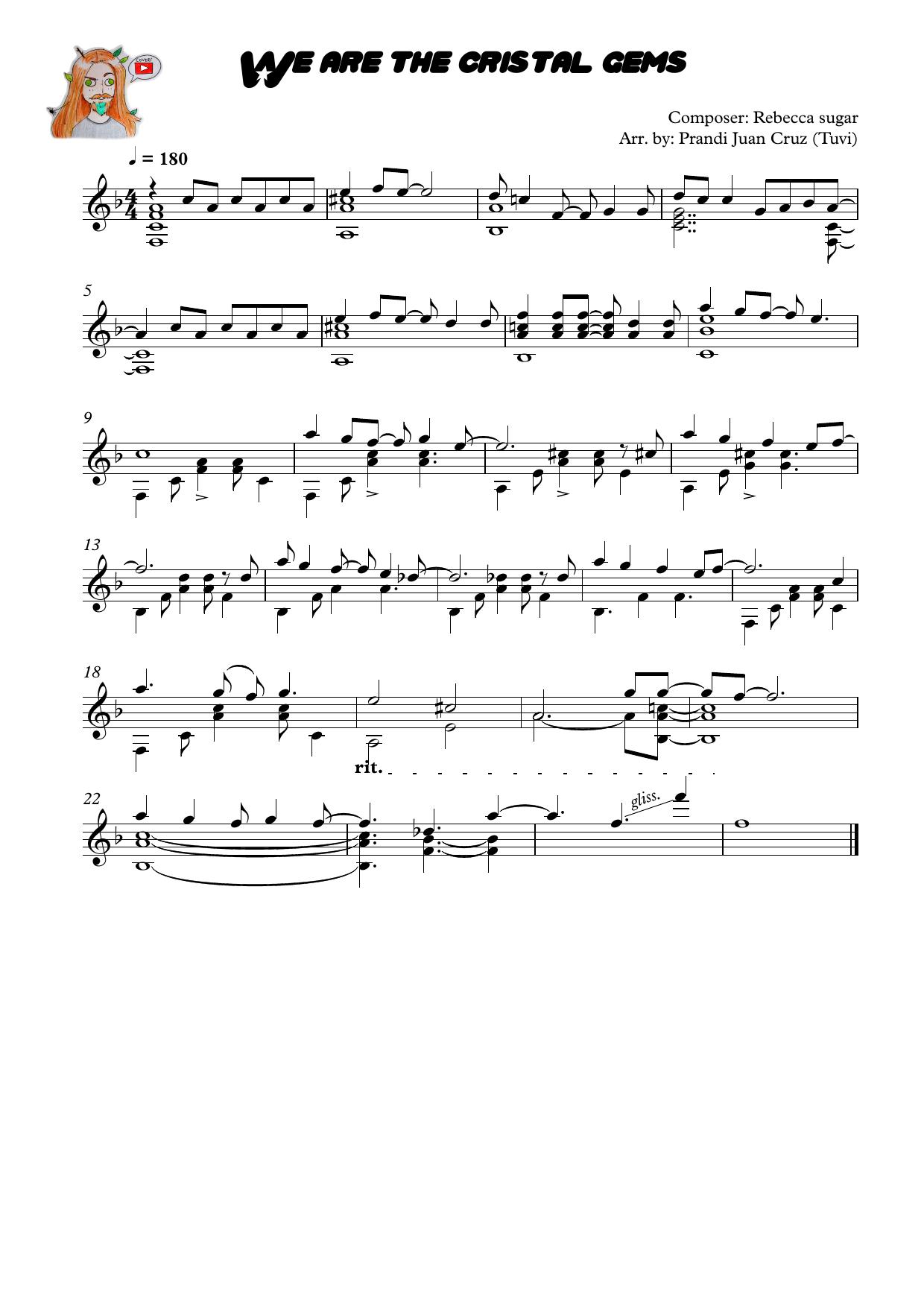 We are the cristal gems (Classical guitar) Sheet music by Unknown