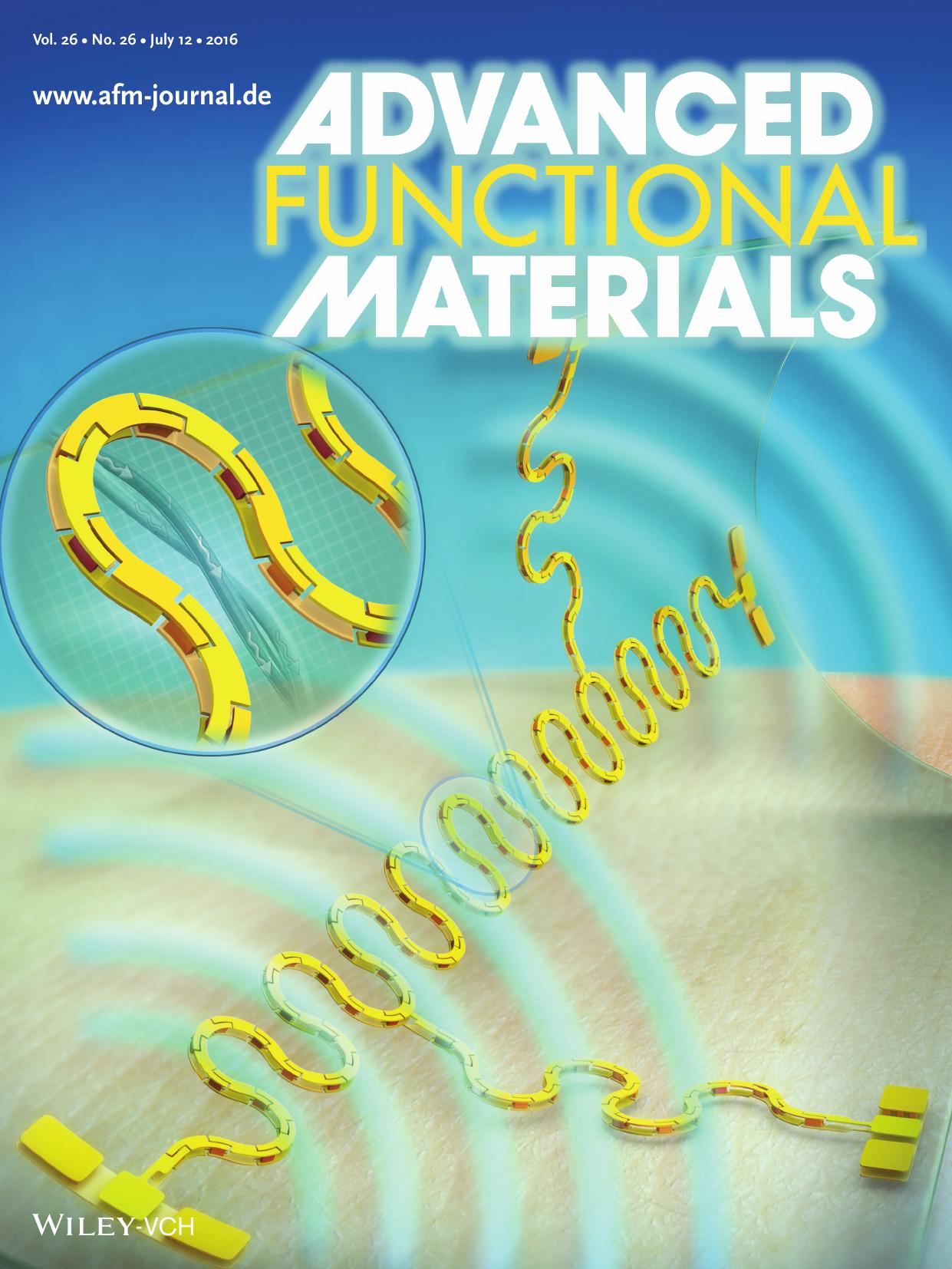 Wearable Electronics: Stretchable Twisted&#x02010;Pair Transmission Lines for Microwave Frequency Wearable Electronics (Adv. Funct. Mater. 26&#x0002F;2016) by Unknown