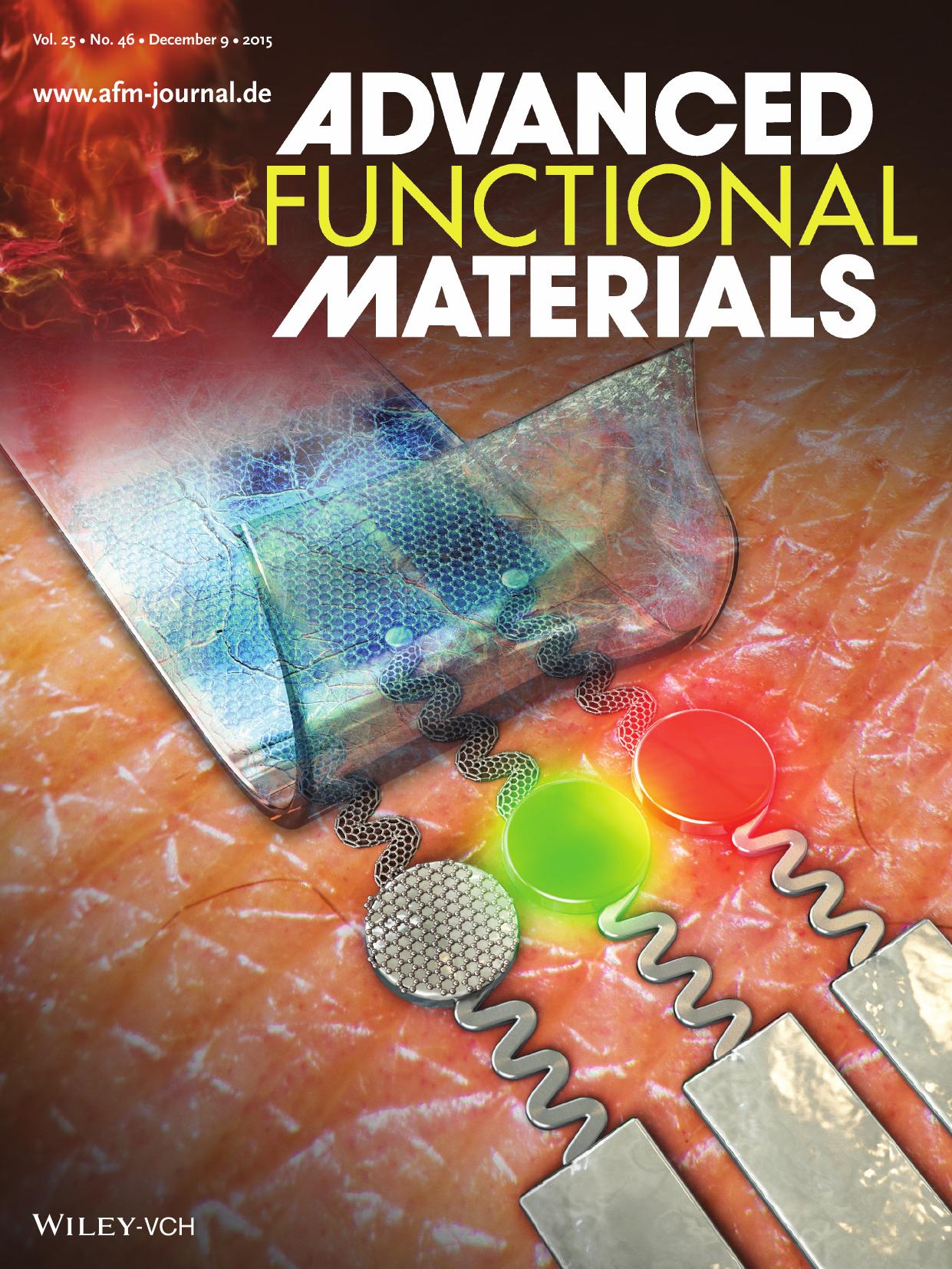 Wearable Electronics: Thermally Controlled, Patterned Graphene Transfer Printing for Transparent and Wearable ElectronicOptoelectronic System (Adv. Funct. Mater. 46&#x0002F;2015) by Unknown