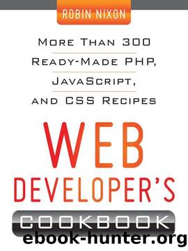 Web Developer's Cookbook by Robin Nixon