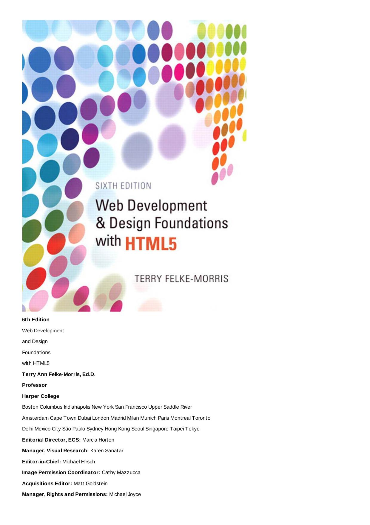 Web Development and Design Foundations w by Terry Felke-Morris